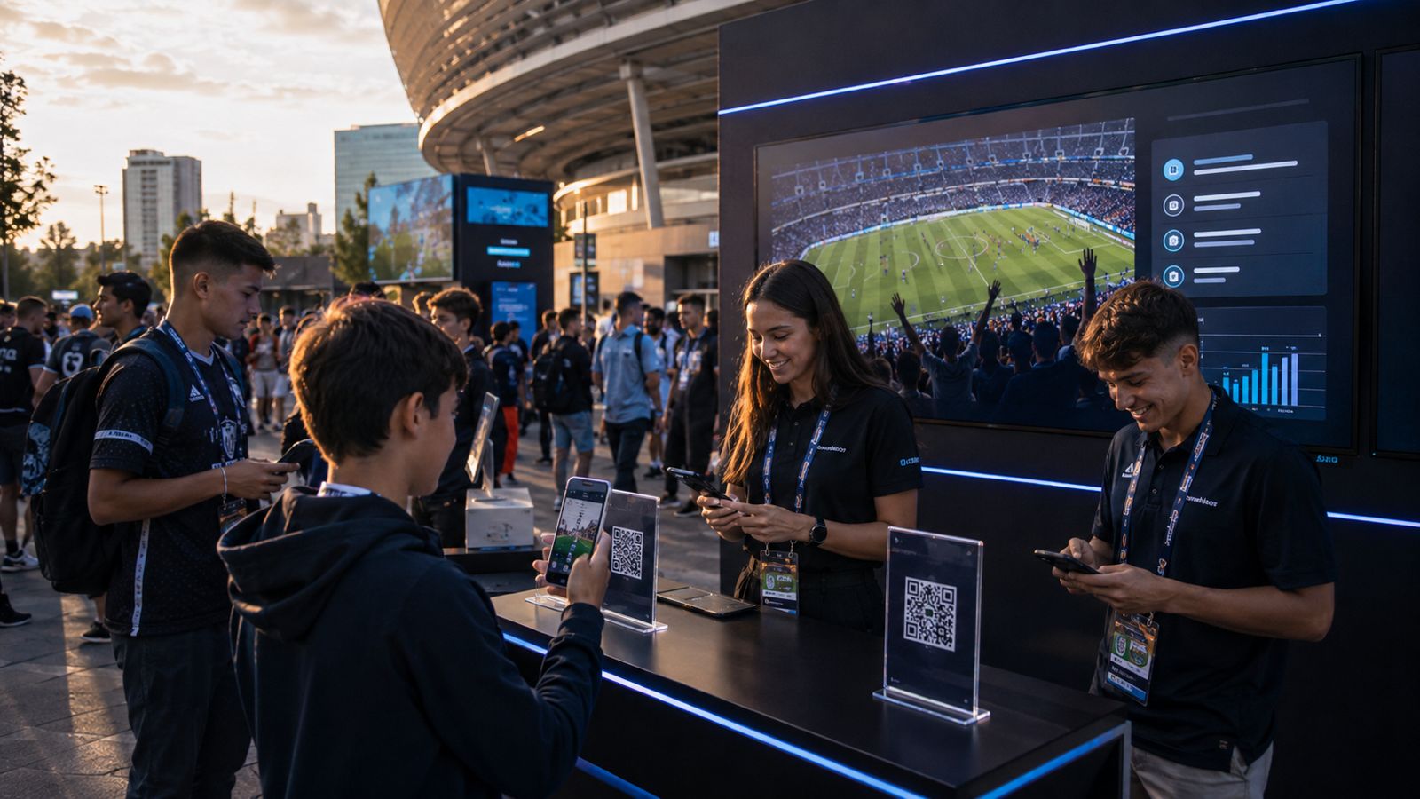 Supporters enjoying a live sports experience